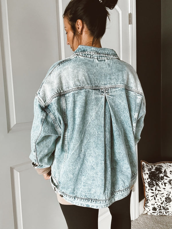 Denim Button-Up Jacket