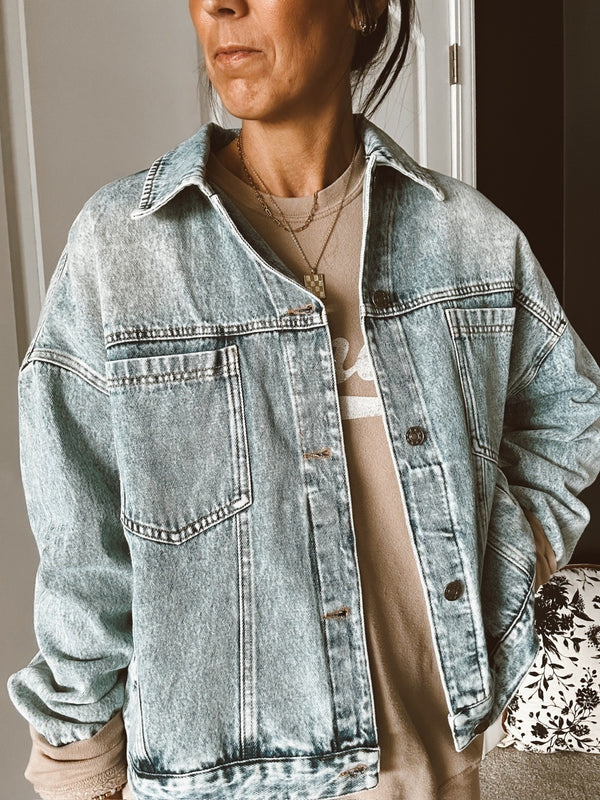 Denim Button-Up Jacket