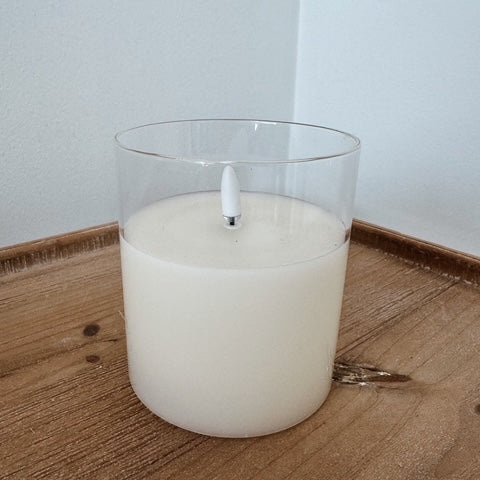 3.5" x 4" Raz Ivory Pillar Candle
