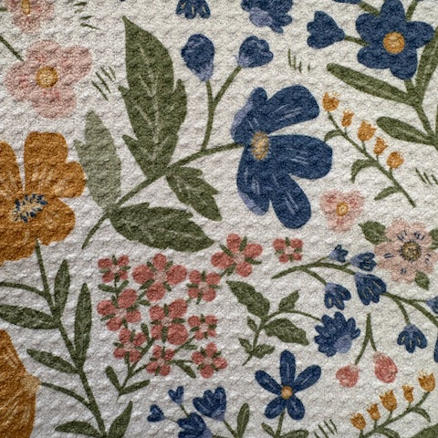 Cottage Meadow Pastel Geometry Tea Towel