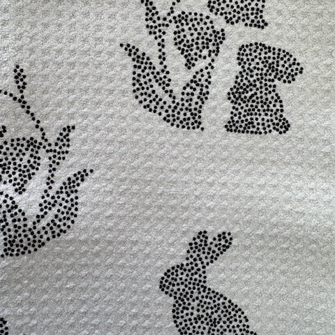 Bunny Dots Geometry Tea Towel