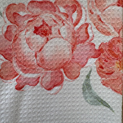 Blush Florals Geometry Tea Towel