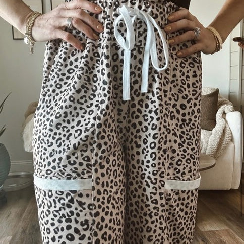 Animal Print Knit Pants