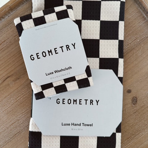 Geometry Checkered Tea Towel