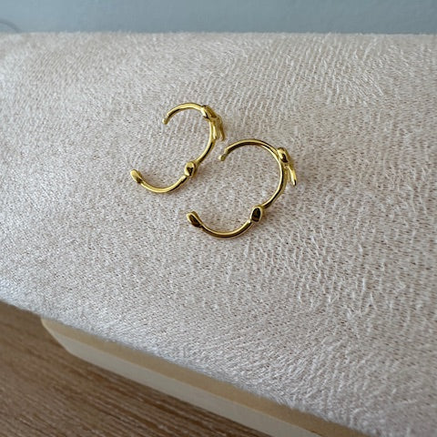 Ava Bow Hoop Earrings