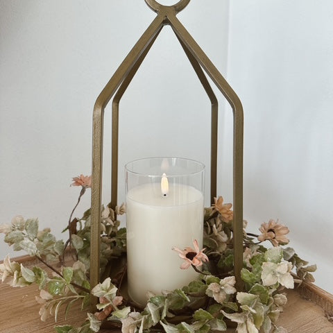 3.5" x 6" Raz Ivory Pillar Candle