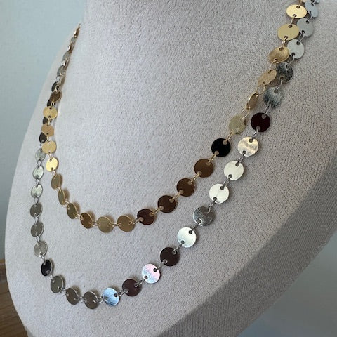 Chloe Filled Coin Necklace