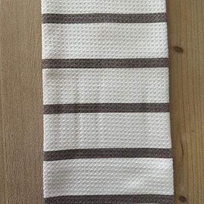 Geometry Salt Air Striped Tea Towel