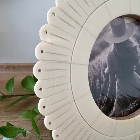 Ivory Etched Frame