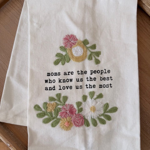 World Embroidered Mom Towel