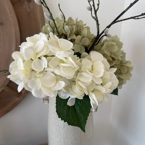 Cream Hydrangea Stem - 25"