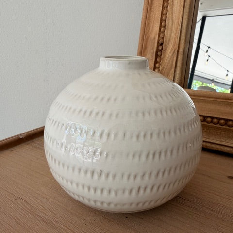 White Dot Vase - 5.8"