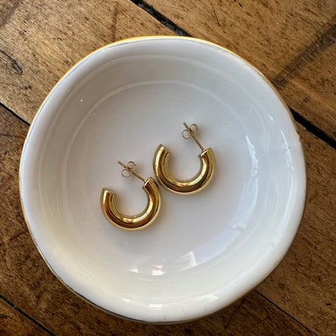 Mini Audrey Hoop Earrings - Gold