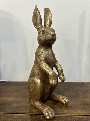 brass rabbit sitting up