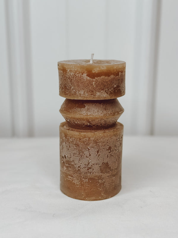 3" x 6" Unscented Pillar Candle - Spice