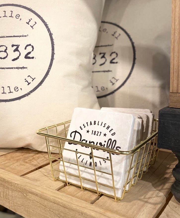 white square coaster