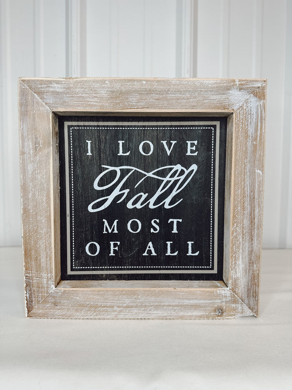 Halloween/Love Fall Sign 10x10