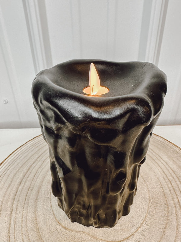 5" Black Wax Candle