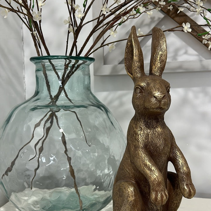 14" Antique Brass Rabbit