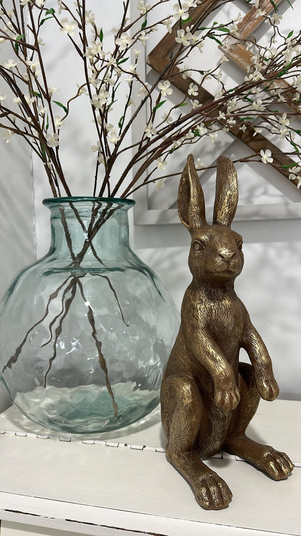 14" Antique Brass Rabbit