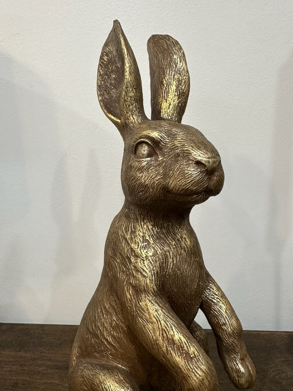 14" Antique Brass Rabbit